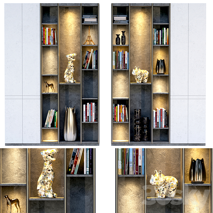 Wardrobe with decor 3DS Max - thumbnail 1