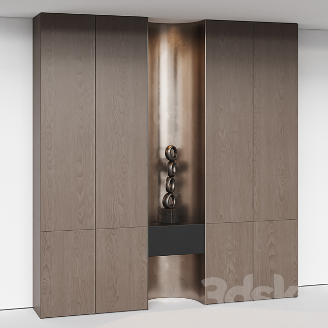 Wardrobe with decorative niche NG10 3ds Max - thumbnail 2