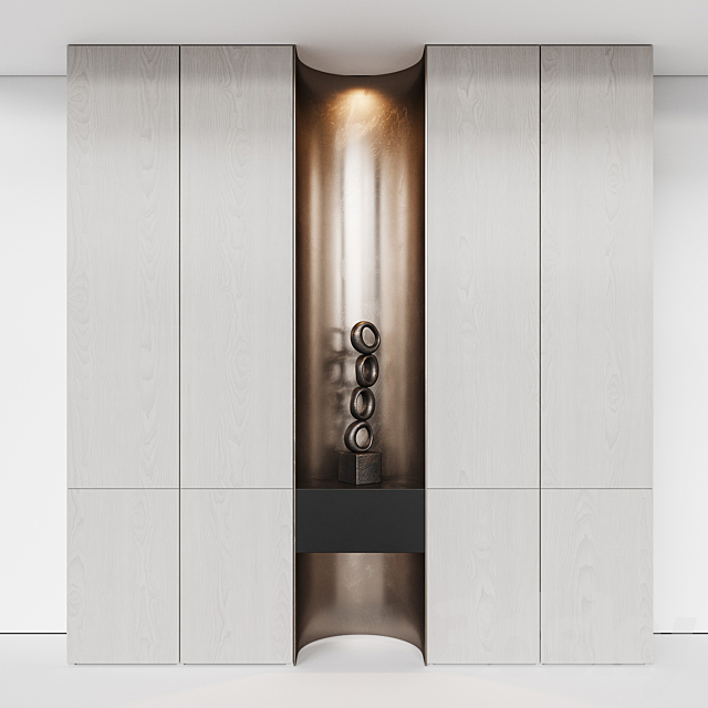 Wardrobe with decorative niche NG10 3ds Max - thumbnail 3