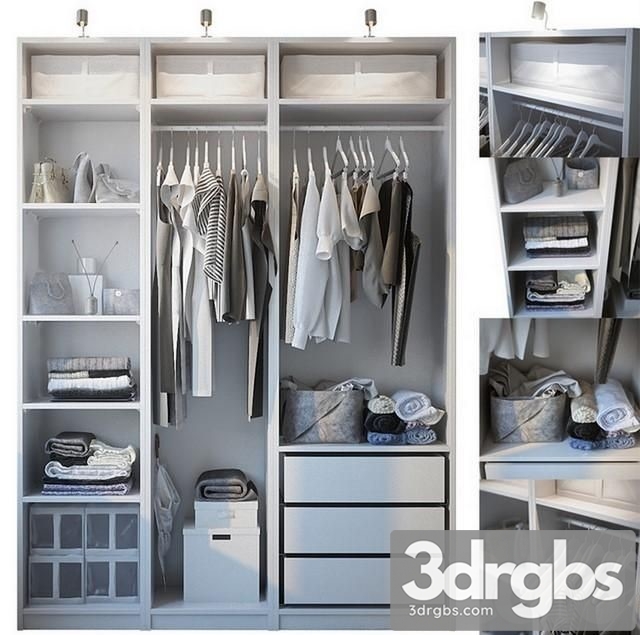 Wardrobe With Filling 01 3dsmax Download - thumbnail 1