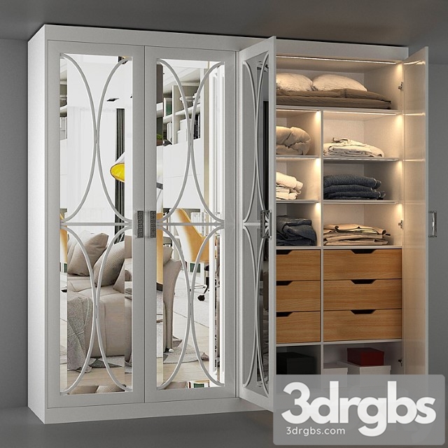 Wardrobe with filling 3dsmax Download - thumbnail 1