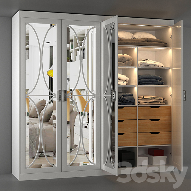 Wardrobe with filling 3DSMax File - thumbnail 1