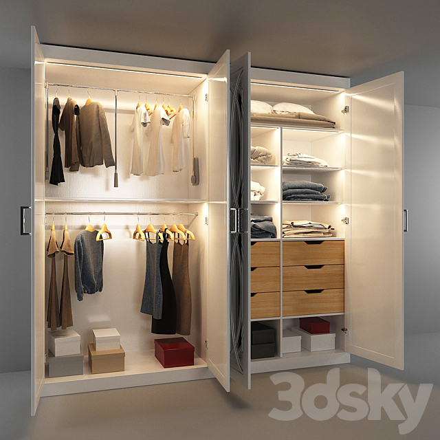 Wardrobe with filling 3DSMax File - thumbnail 2