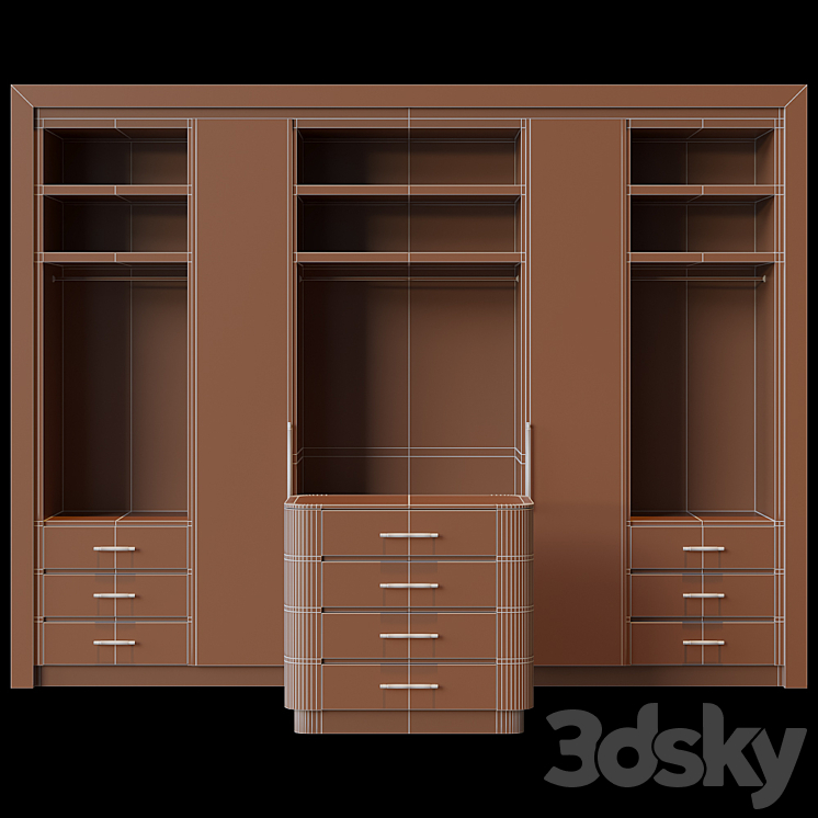 Wardrobe with island 3DS Max - thumbnail 2