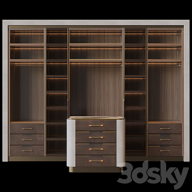 Wardrobe with island 3DSMax File - thumbnail 1