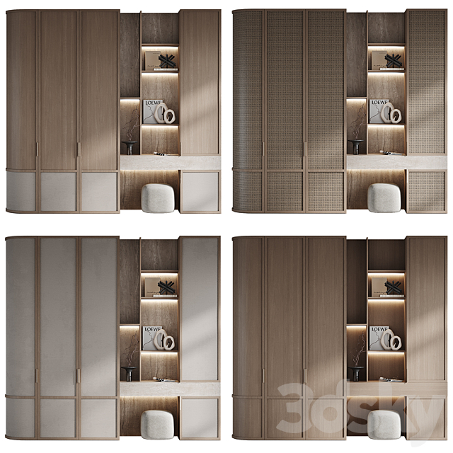 Wardrobe with Kushi decor 3ds Max - thumbnail 2