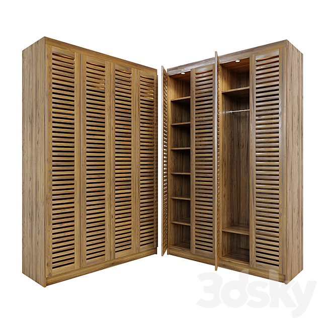 Wardrobe with lattice facades 3ds Max - thumbnail 1