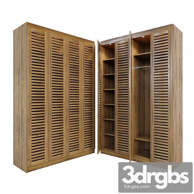 Wardrobe with lattice facades 3dsmax Download - thumbnail 1