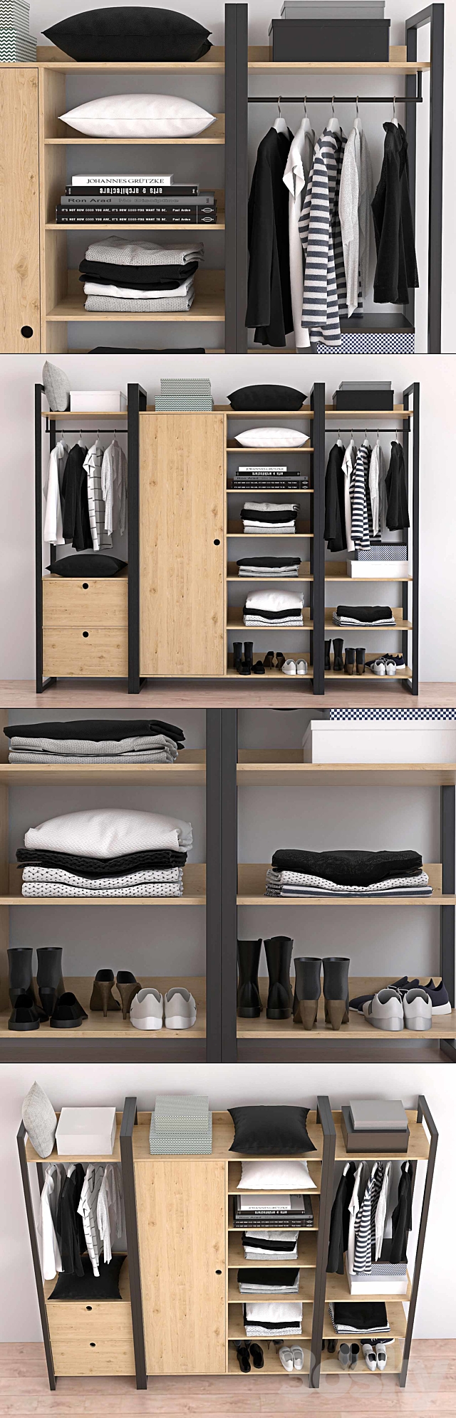 wardrobe woodmood 3DS Max Model - thumbnail 3