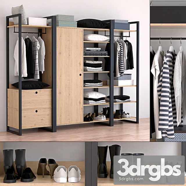 Wardrobe woodmood 3dsmax Download - thumbnail 1