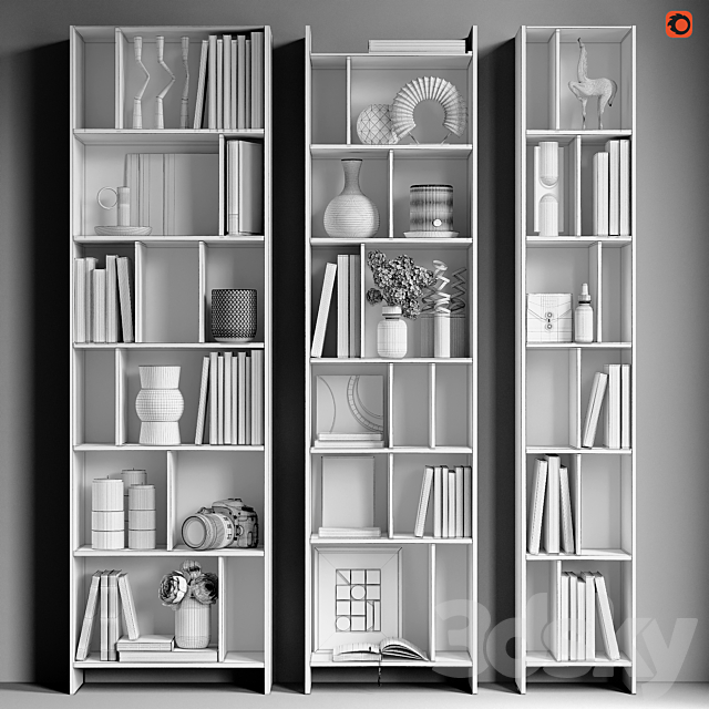 Wardrobes BOLIA House Bookcases 3DS Max Model - thumbnail 4