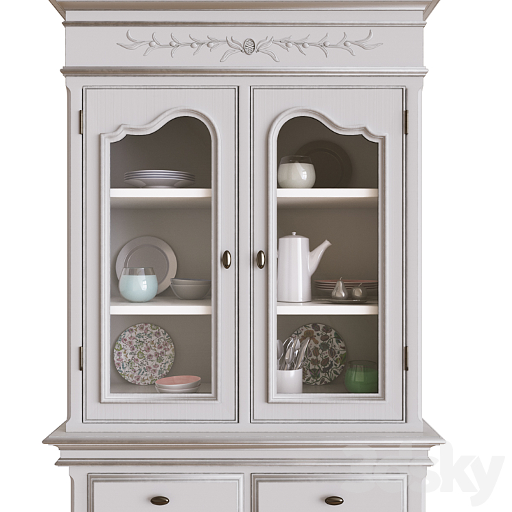 White kitchen cupboard 3DS Max - thumbnail 2