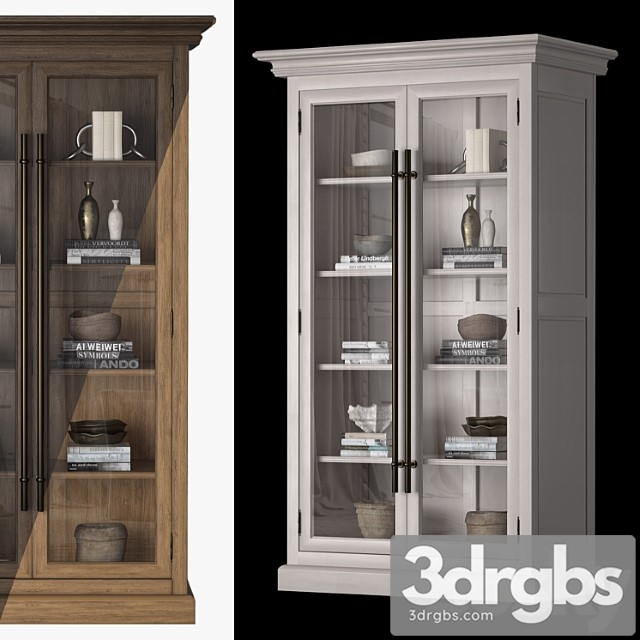 Wide cabinet 20th c. 2door 3dsmax Download - thumbnail 1