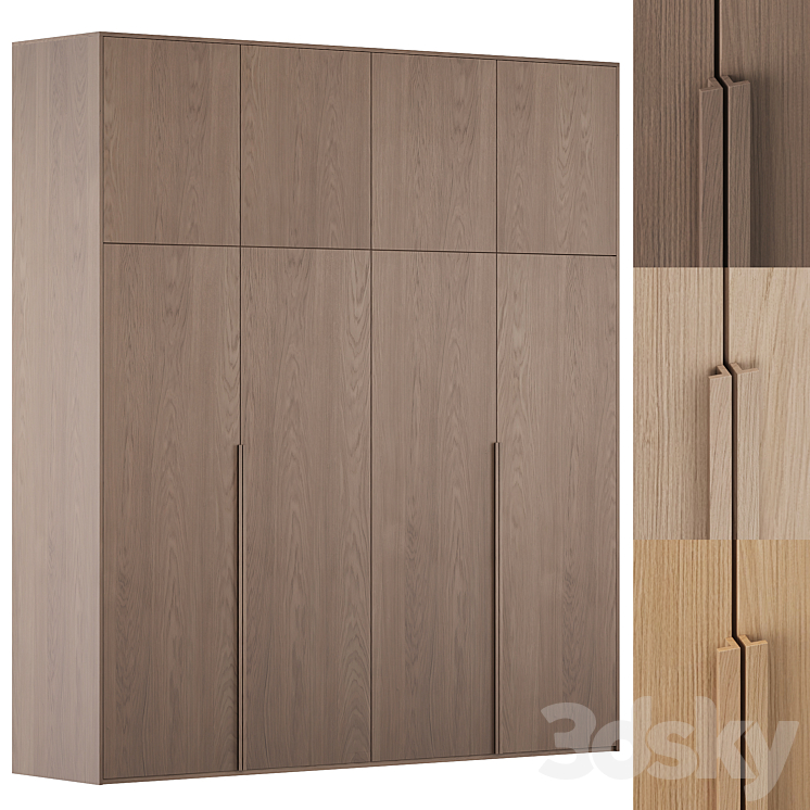 Wooden modular cabinet 3DS Max Model - thumbnail 2