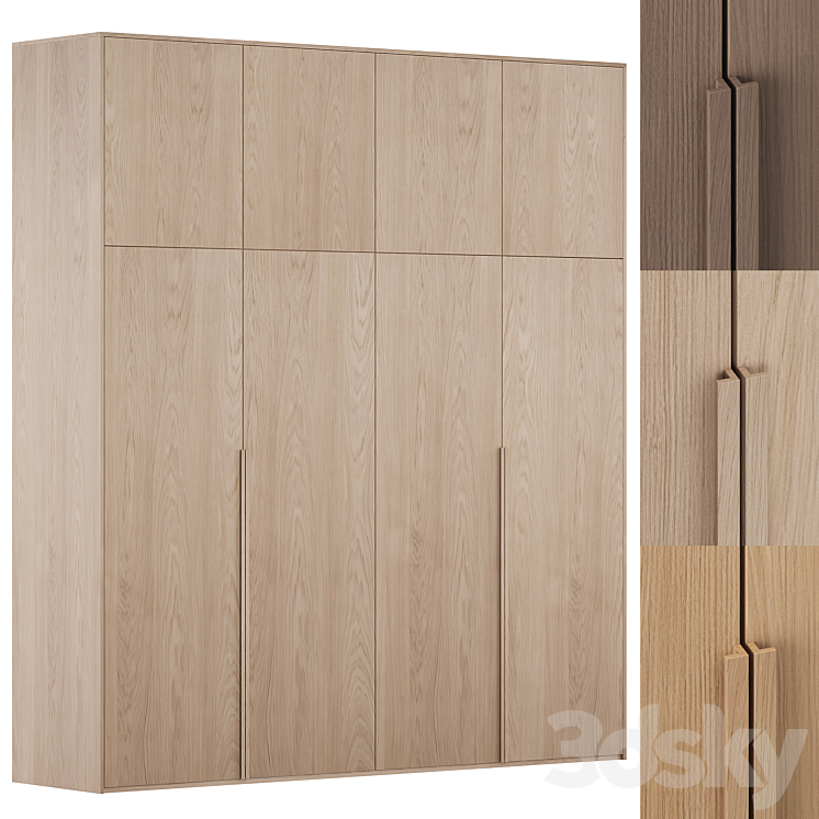 Wooden modular cabinet 3DS Max Model - thumbnail 3