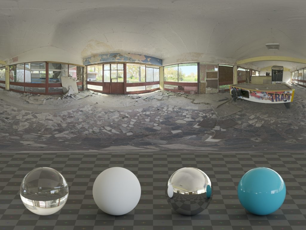 HDRI – Abandoned Games Room 01 – urban - thumbnail 3