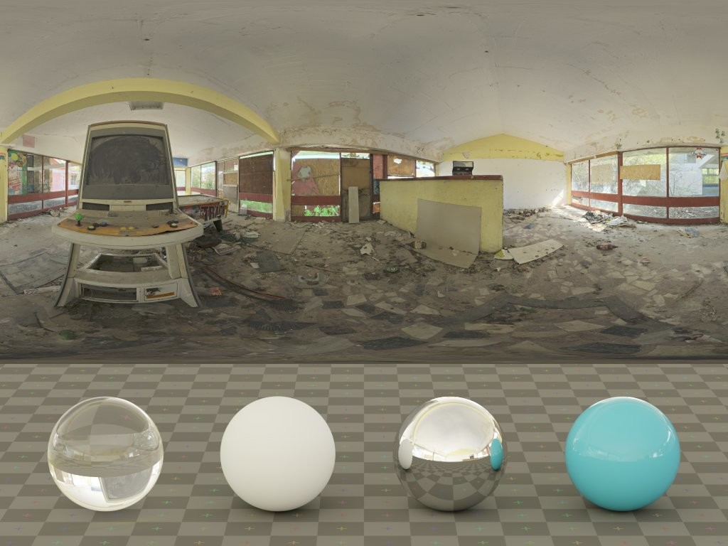 HDRI – Abandoned Games Room 02 – urban - thumbnail 3