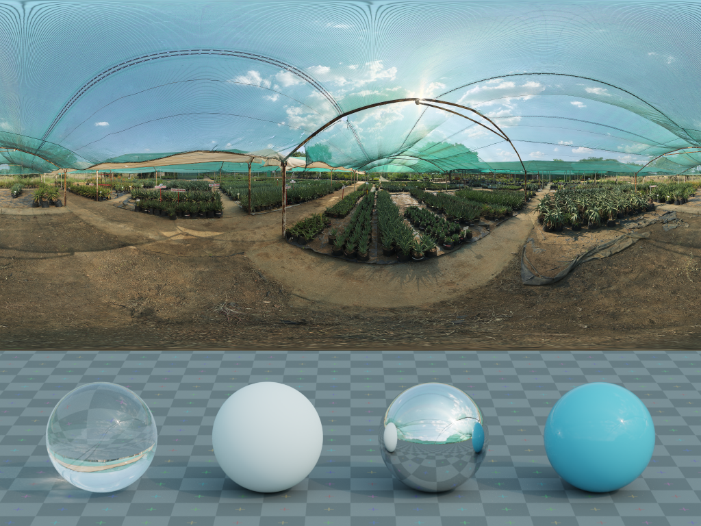 HDRI – Aloe Farm Shade House – nature - thumbnail 3