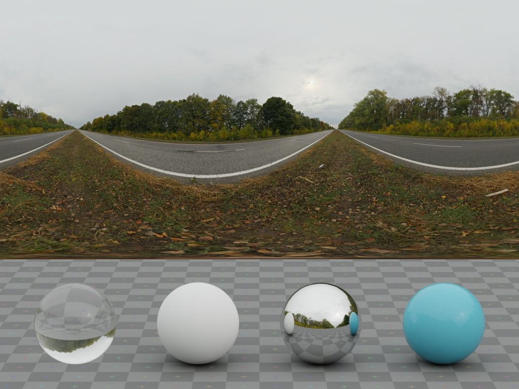 HDRI – Autumn Road – nature - thumbnail 3