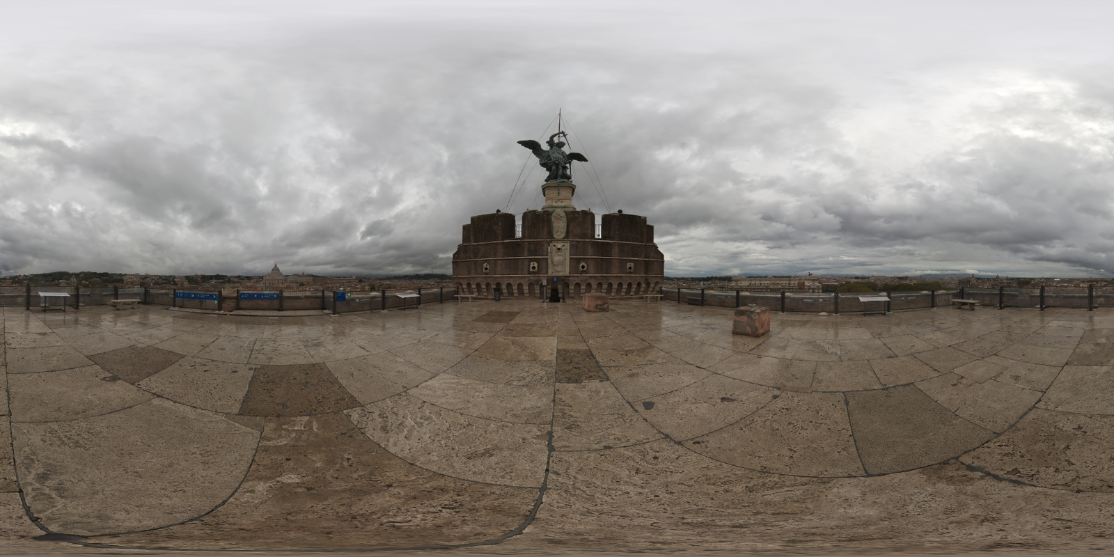 HDRI – Castel St. Angelo Roof – low contrast - thumbnail 1