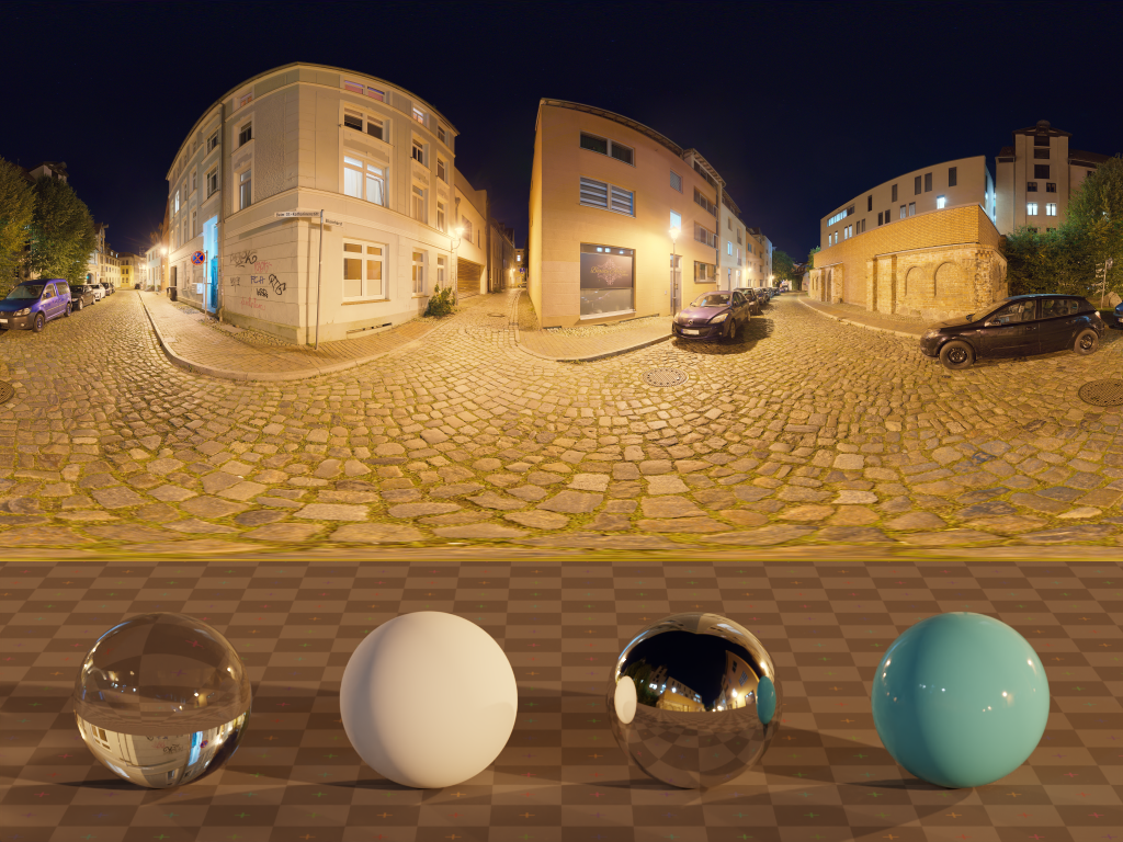 HDRI – Cobblestone Street Night – night - thumbnail 3