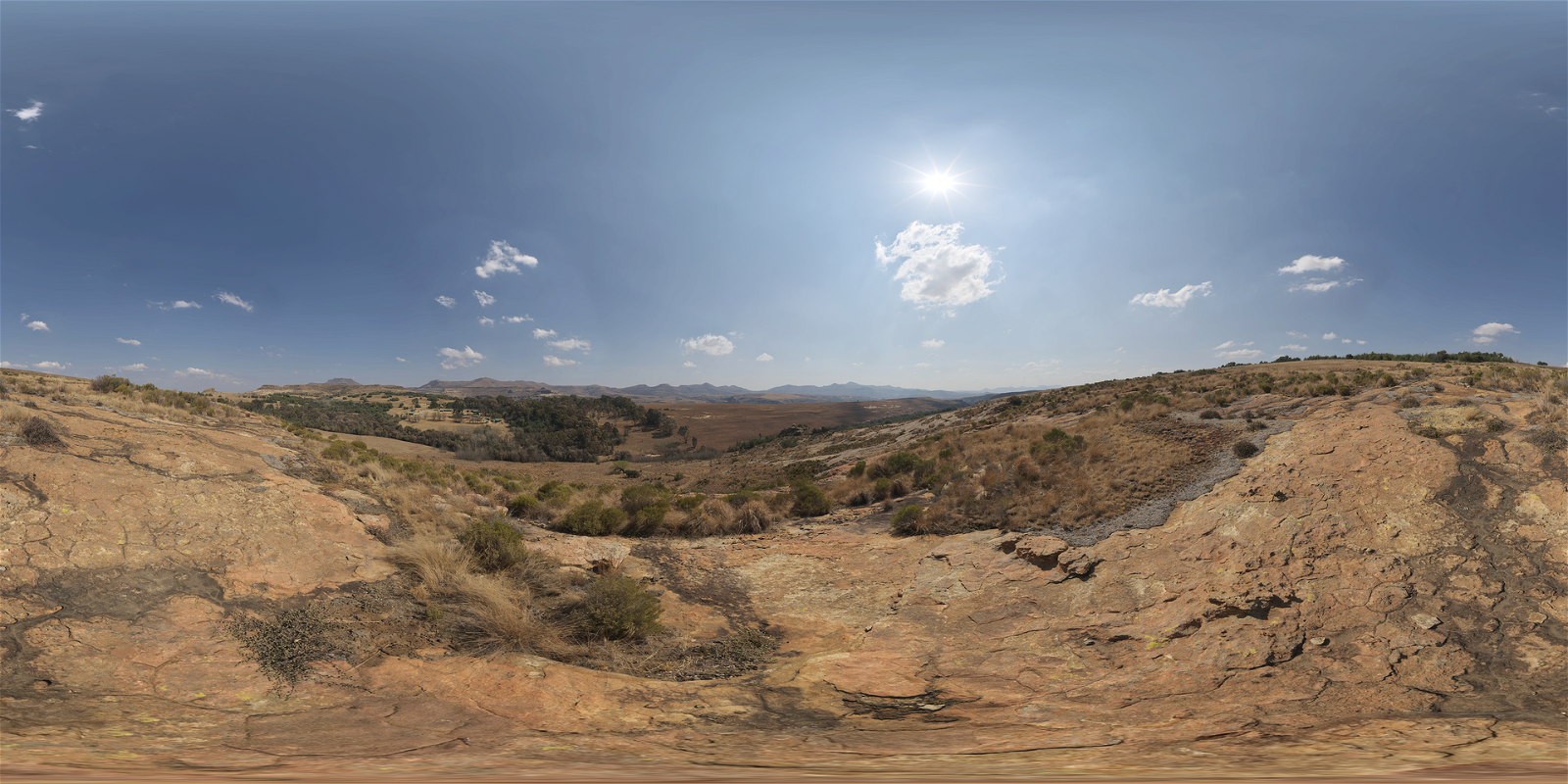 HDRI – Fouriesburg Mountain Midday – outdoor - thumbnail 1