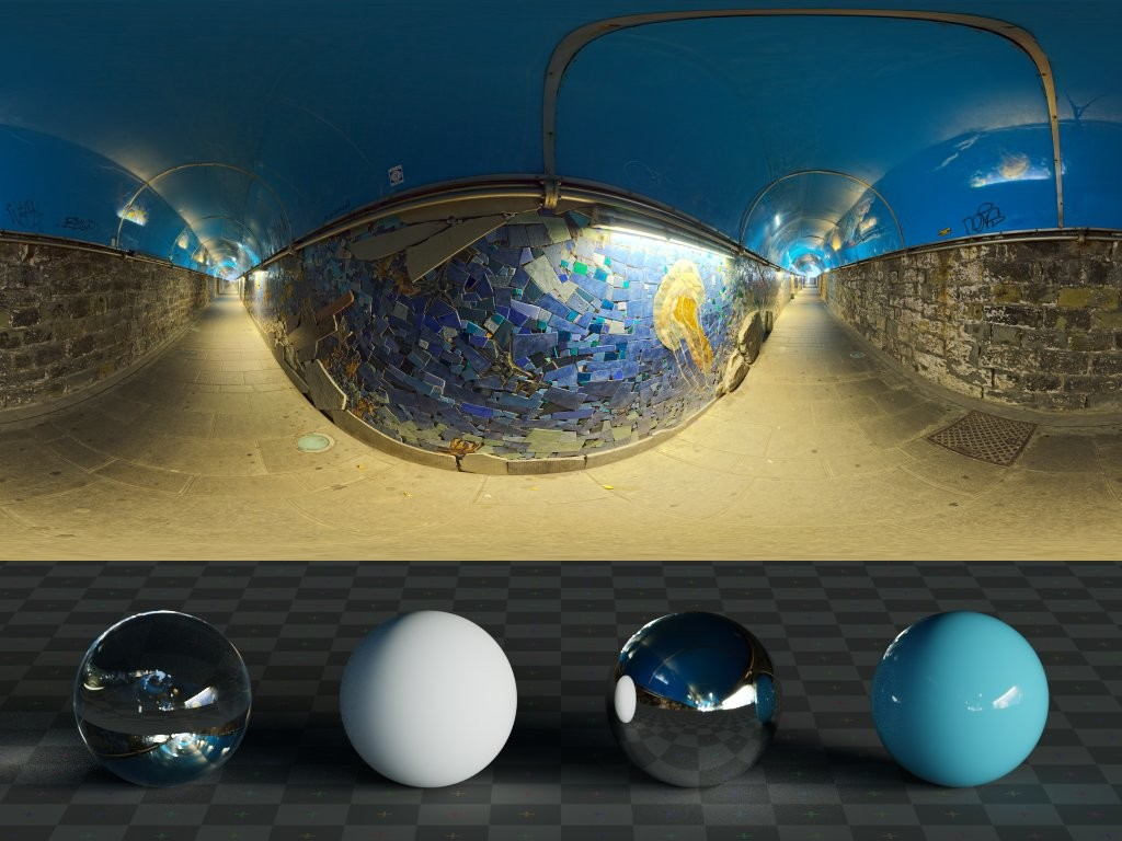 HDRI – Mosaic Tunnel – urban - thumbnail 3