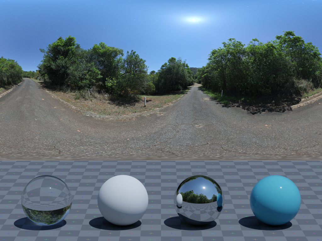 HDRI – Narrow Moonlit Road – natural light - thumbnail 3