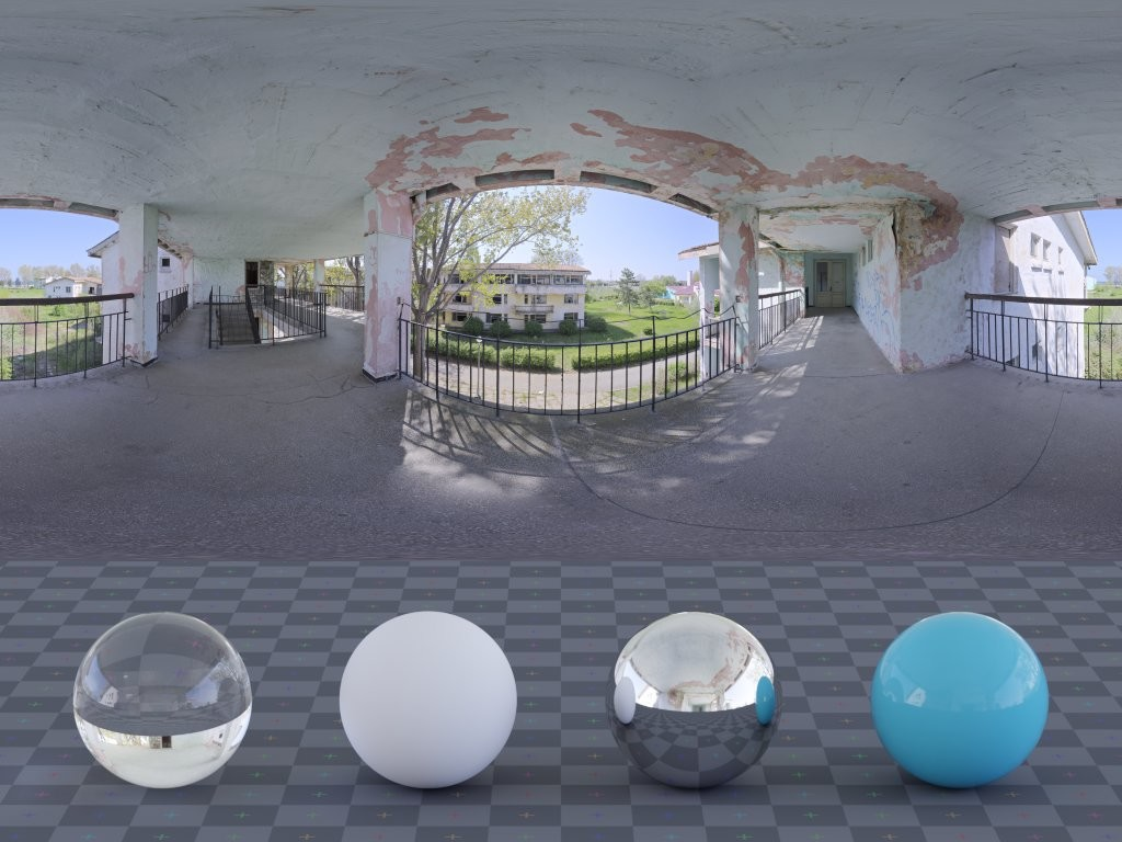 HDRI – Old Apartments Walkway – urban - thumbnail 3