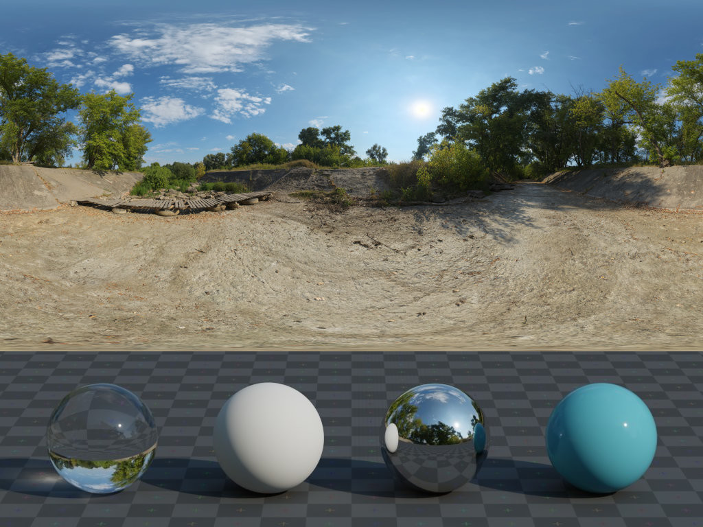 HDRI – Parched Canal – nature - thumbnail 3