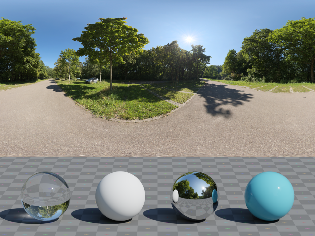 HDRI – Park Parking – nature - thumbnail 3