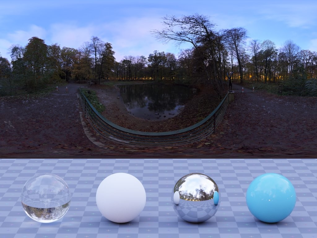 HDRI – Pond Bridge Night – nature - thumbnail 3