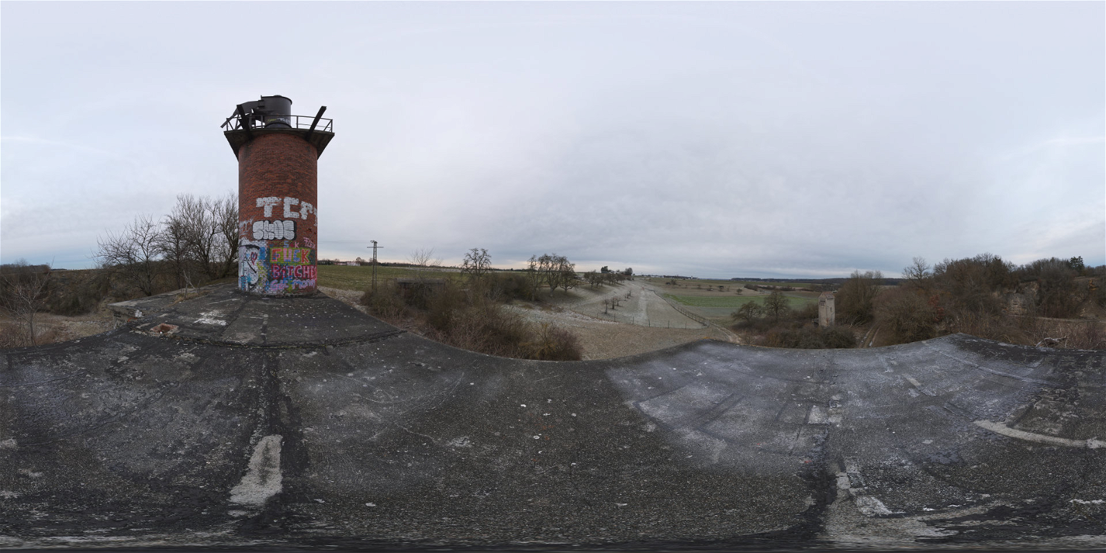 HDRI – Rural Graffiti Tower – nature - thumbnail 1