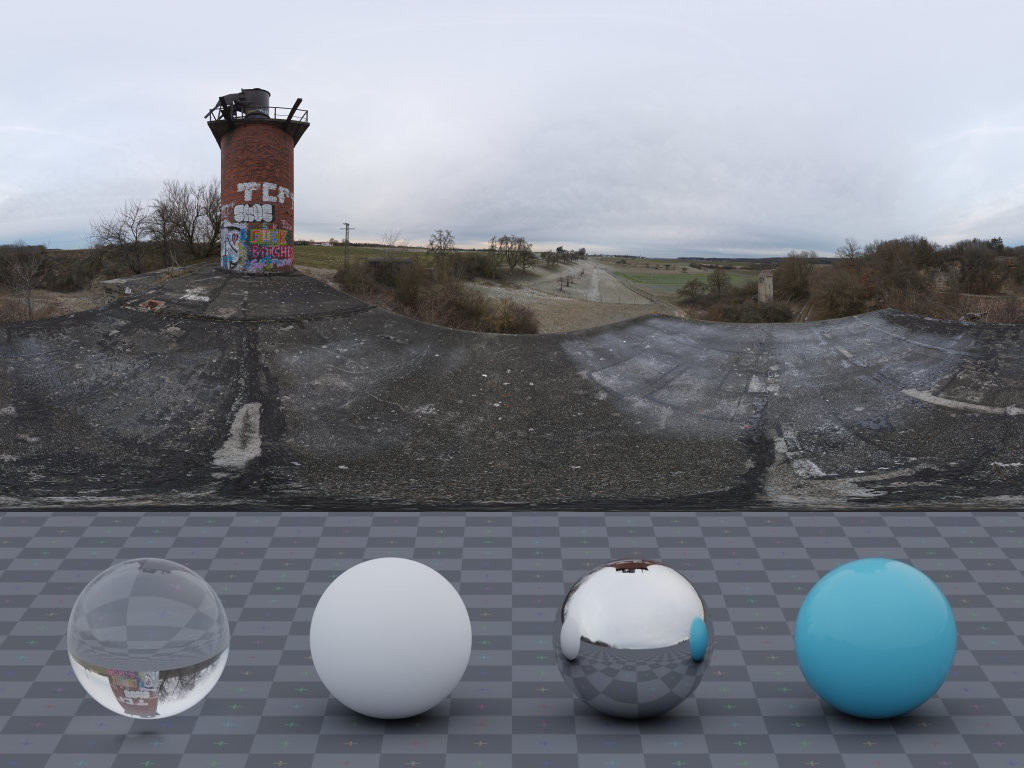 HDRI – Rural Graffiti Tower – nature - thumbnail 3