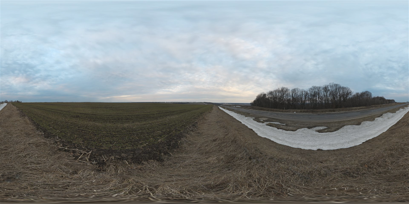 HDRI – Rural Winter Roadside – skies - thumbnail 1