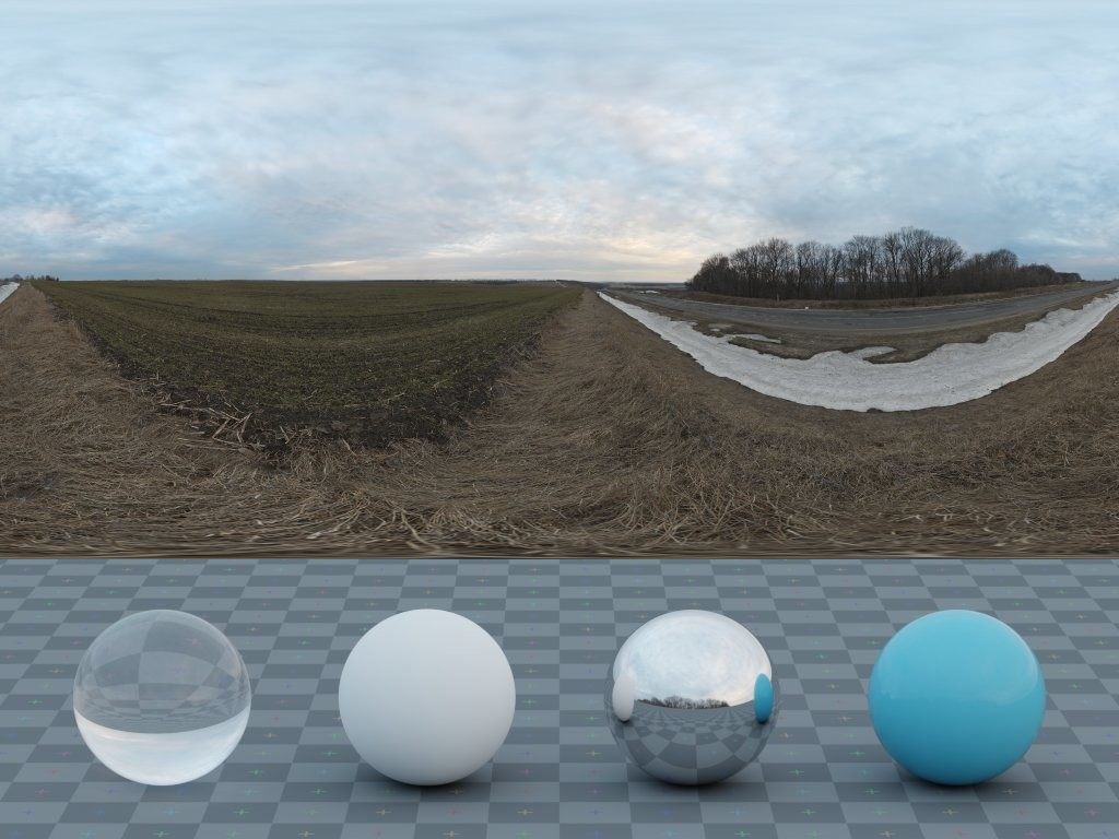 HDRI – Rural Winter Roadside – skies - thumbnail 3