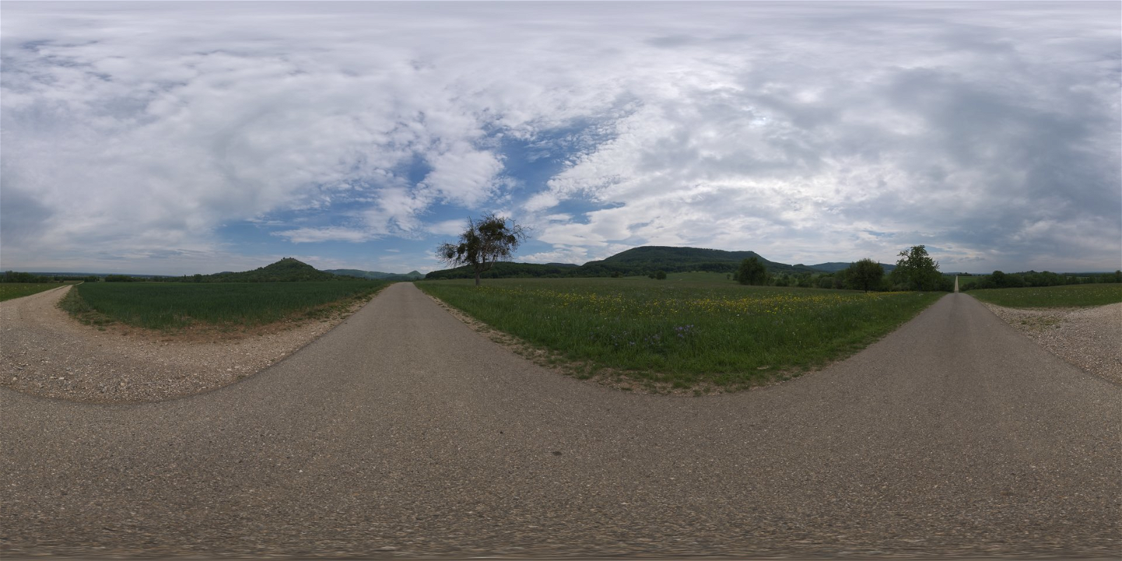 HDRI – Small Rural Road – skies - thumbnail 1