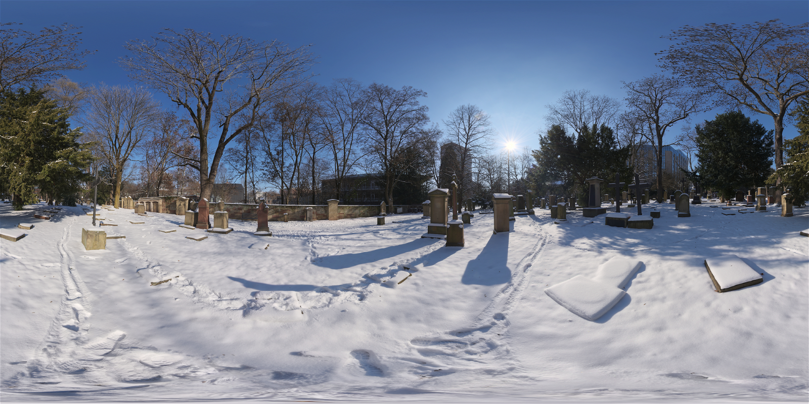 HDRI – Snowy Cemetery – urban - thumbnail 1