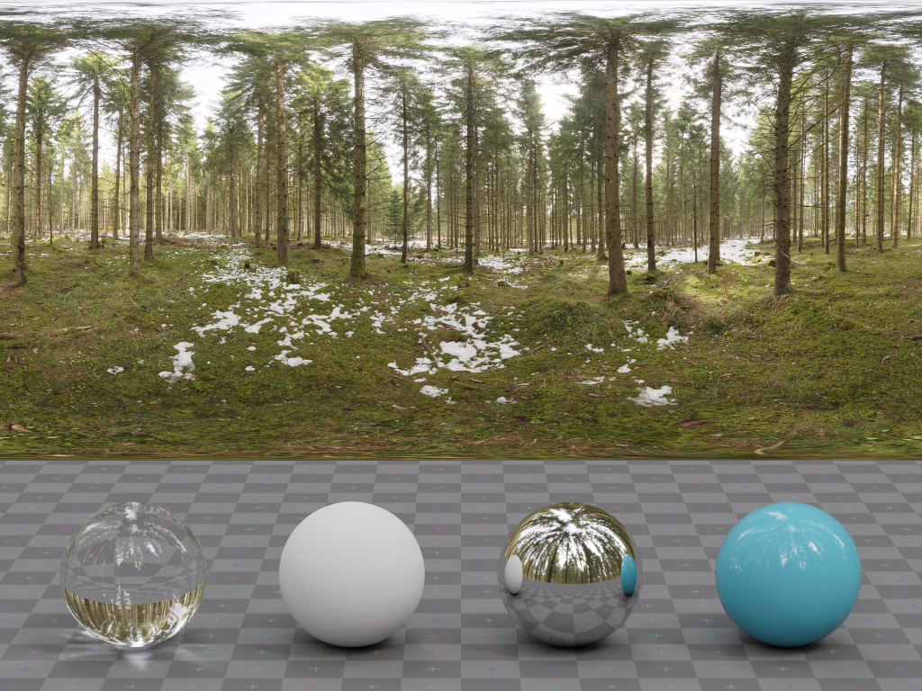 HDRI – Snowy Forest – low contrast - thumbnail 3