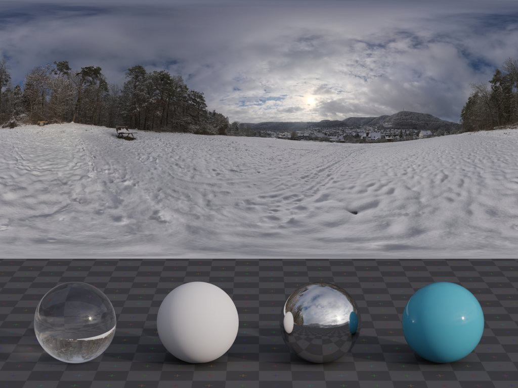 HDRI – Snowy Hillside – nature - thumbnail 3