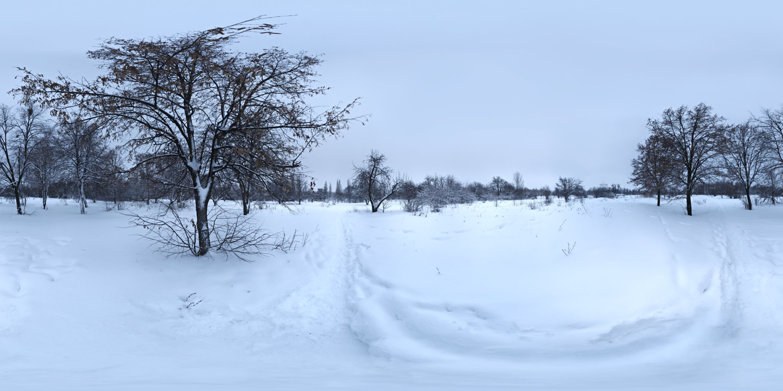 HDRI – Snowy Park 01 – nature - thumbnail 1