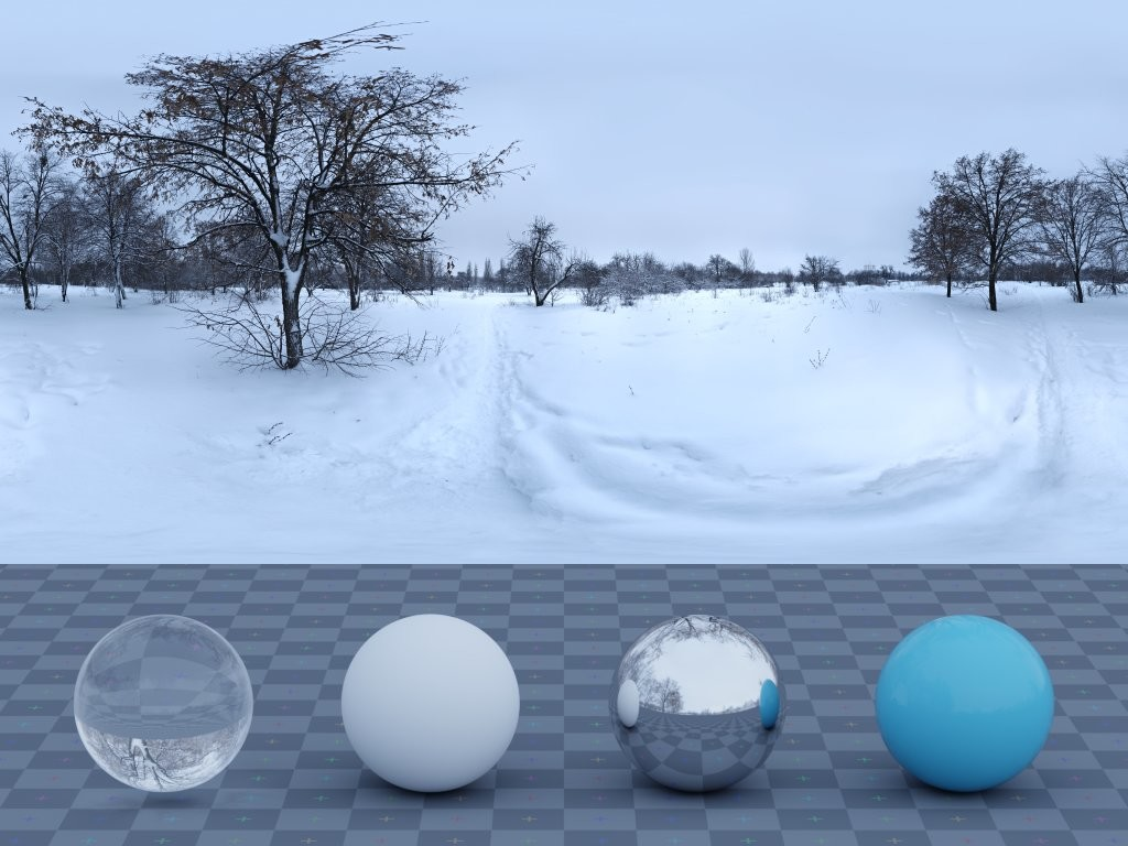 HDRI – Snowy Park 01 – nature - thumbnail 3