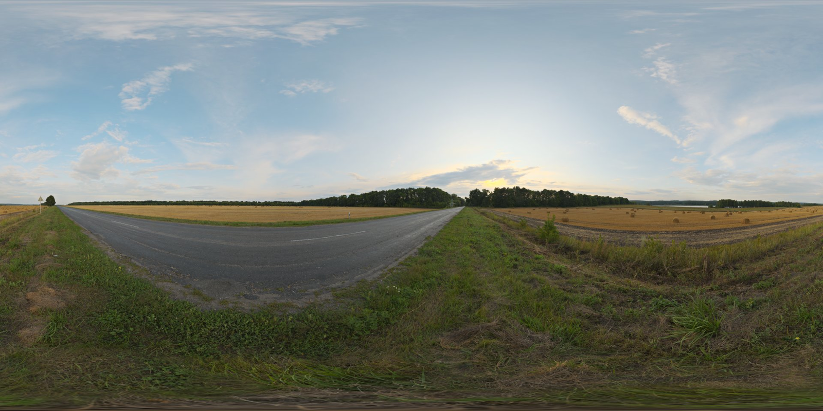 HDRI – Straw Rolls Field 01 – skies - thumbnail 1