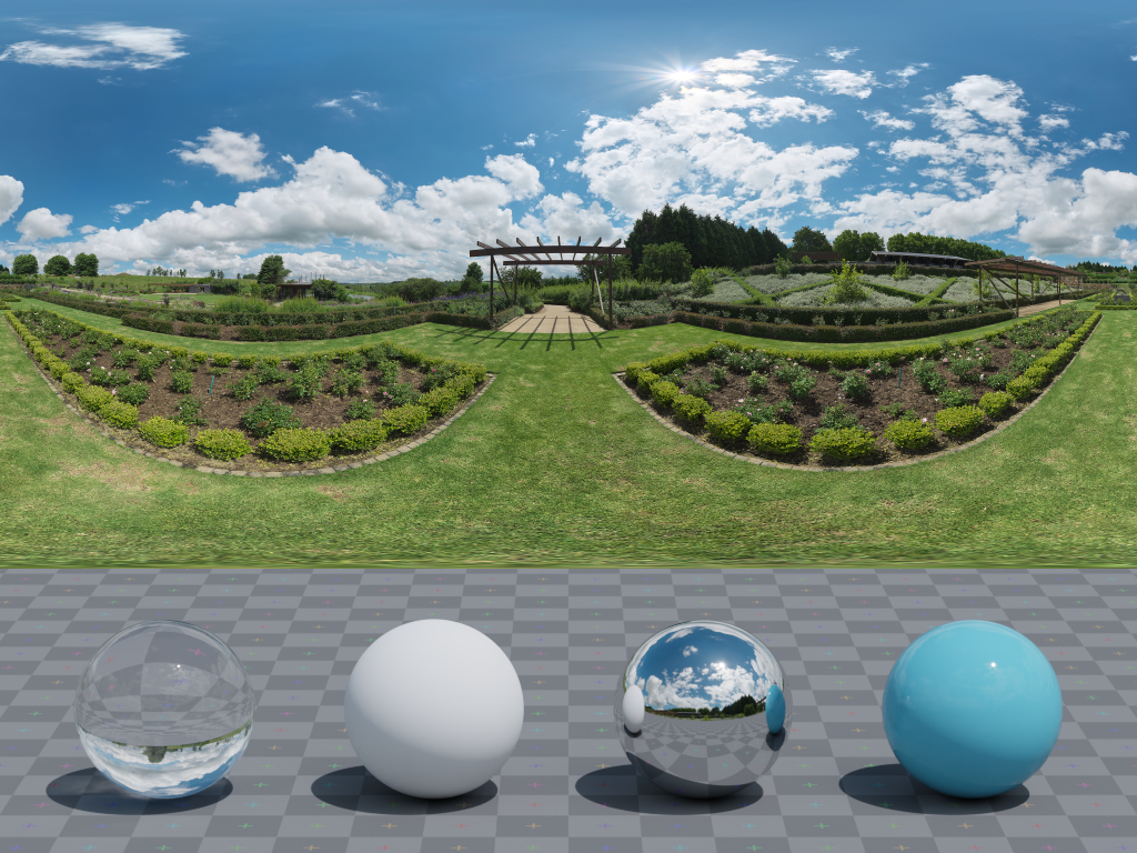 HDRI – Symmetrical Garden 02 – nature - thumbnail 3