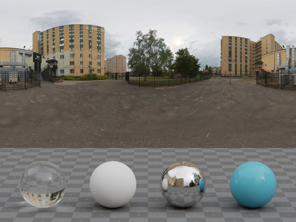 HDRI – Urban Courtyard 02 – urban - thumbnail 3