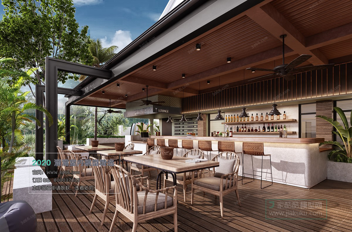 COFFEE SHOP – HOTEL – 3D MODELS – 038 - thumbnail 1