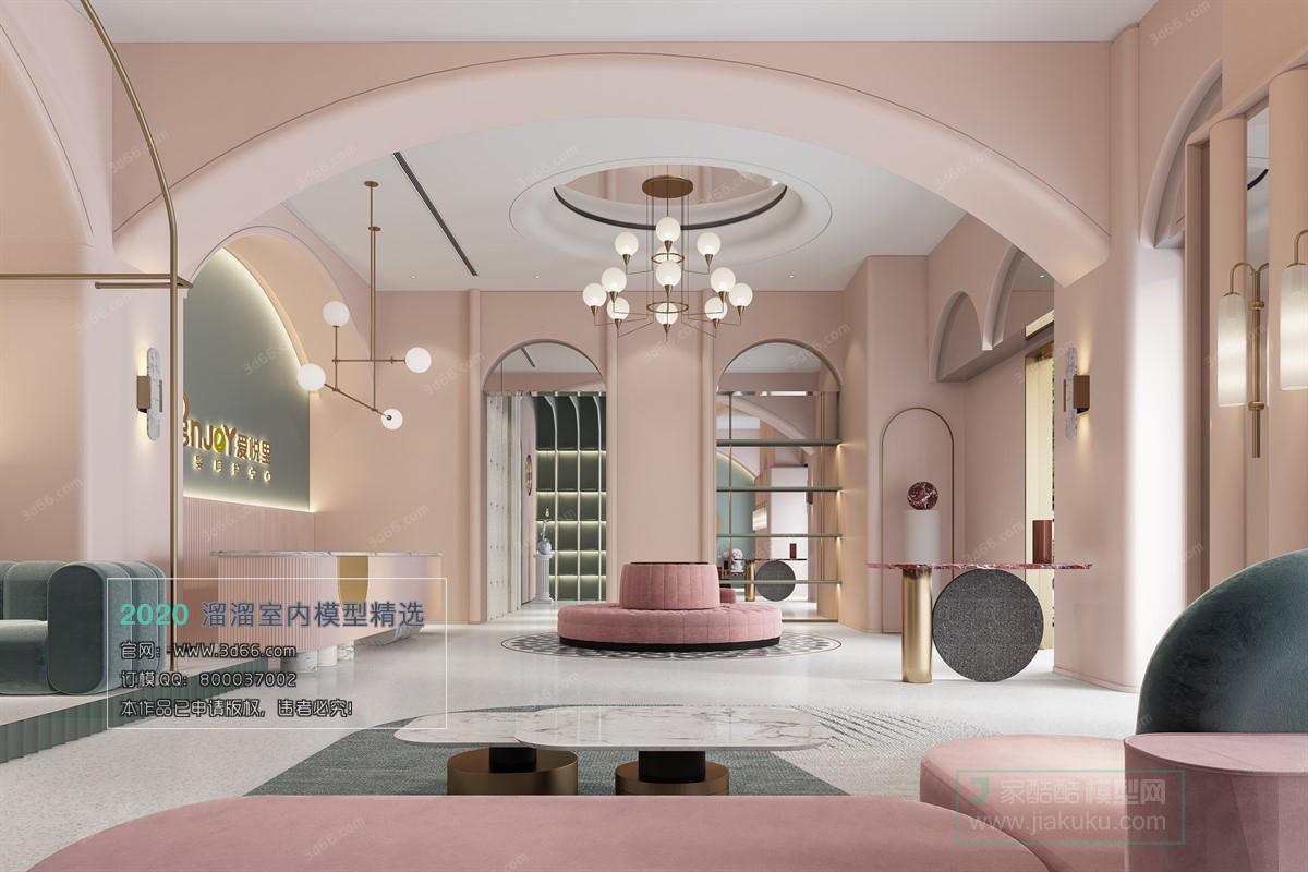 PUBLIC SPACE 3D MODEL – Lobby_Reception – 11 - thumbnail 1