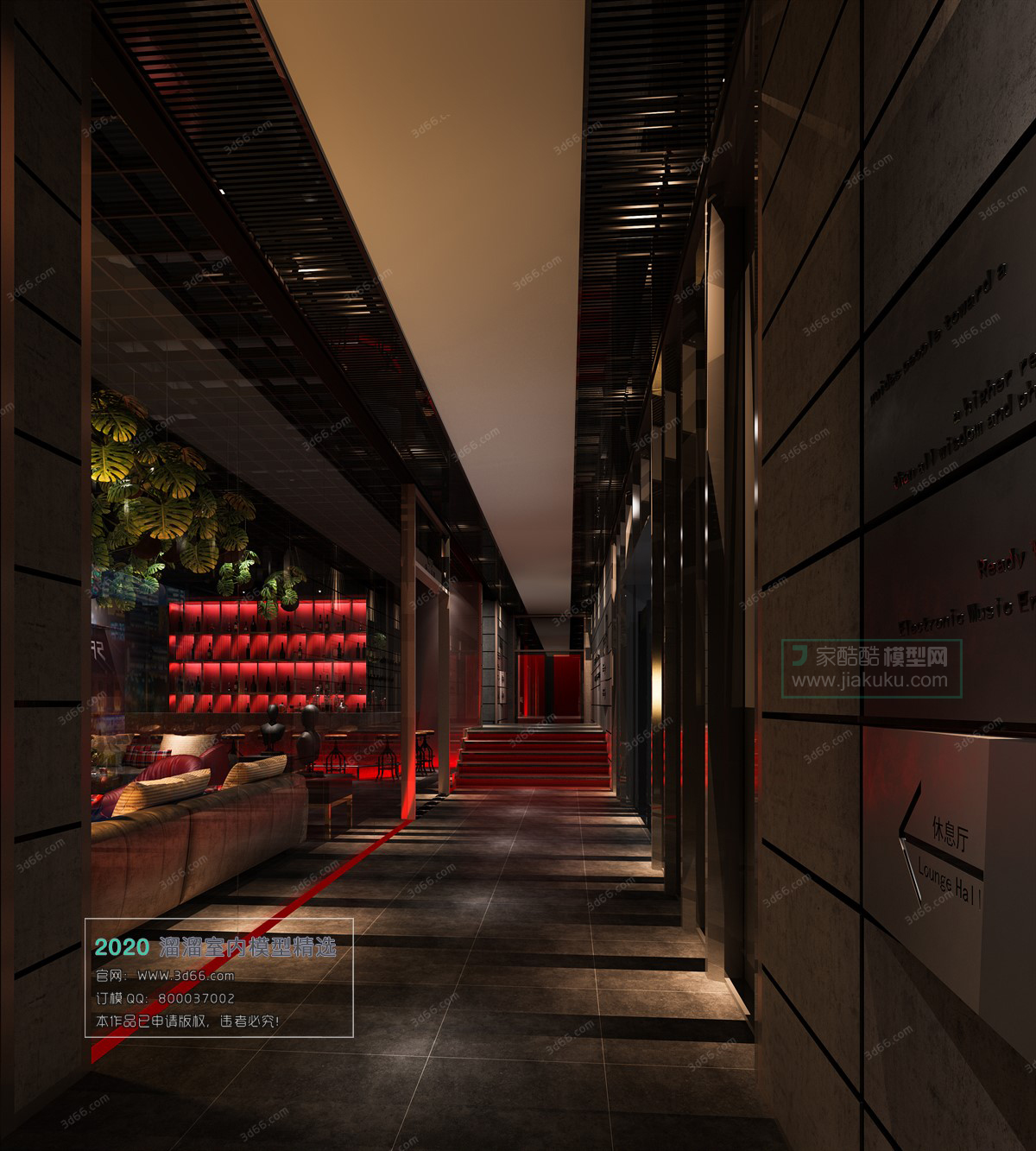 PUBLIC SPACE 3D MODEL – ElevatorLobby_Aisle – 212 - thumbnail 1