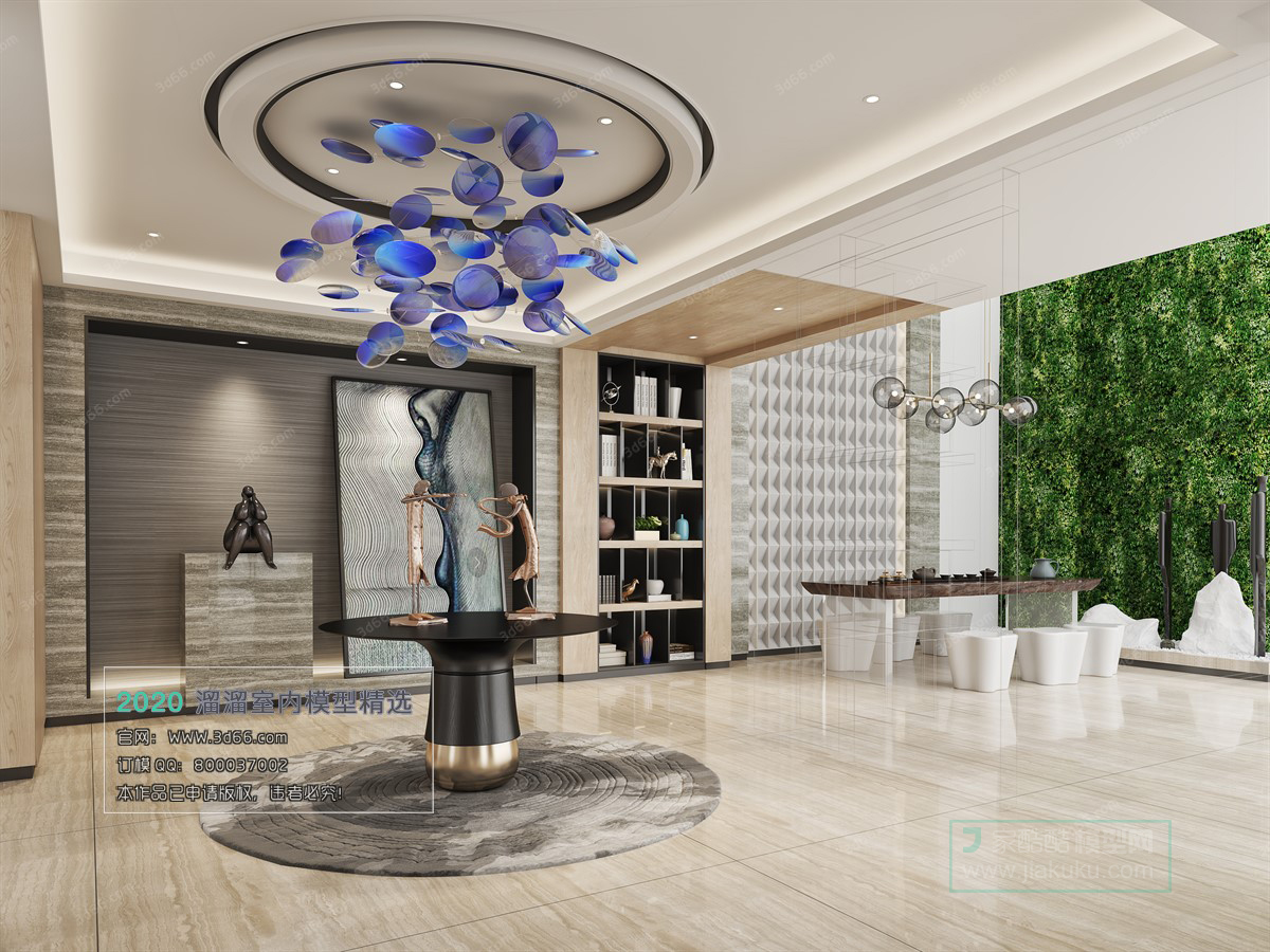 PUBLIC SPACE 3D MODEL – Lobby_Reception – 32 - thumbnail 1