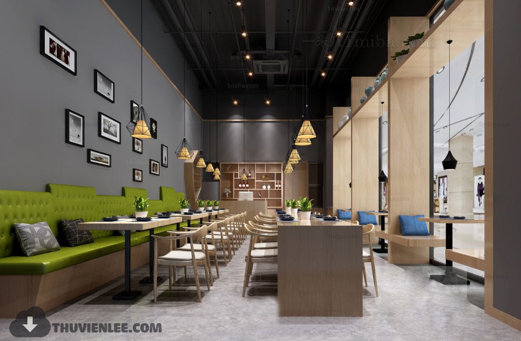 PUBLIC COMMERCE SPACE 3D MODEL – RESTAURANT – 115 - thumbnail 1